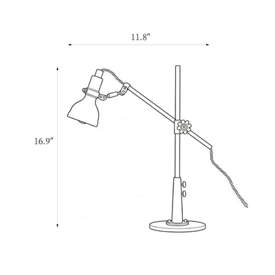 Reynolds Vintage Chrome Swing Arm Clip-On Desk Lamp