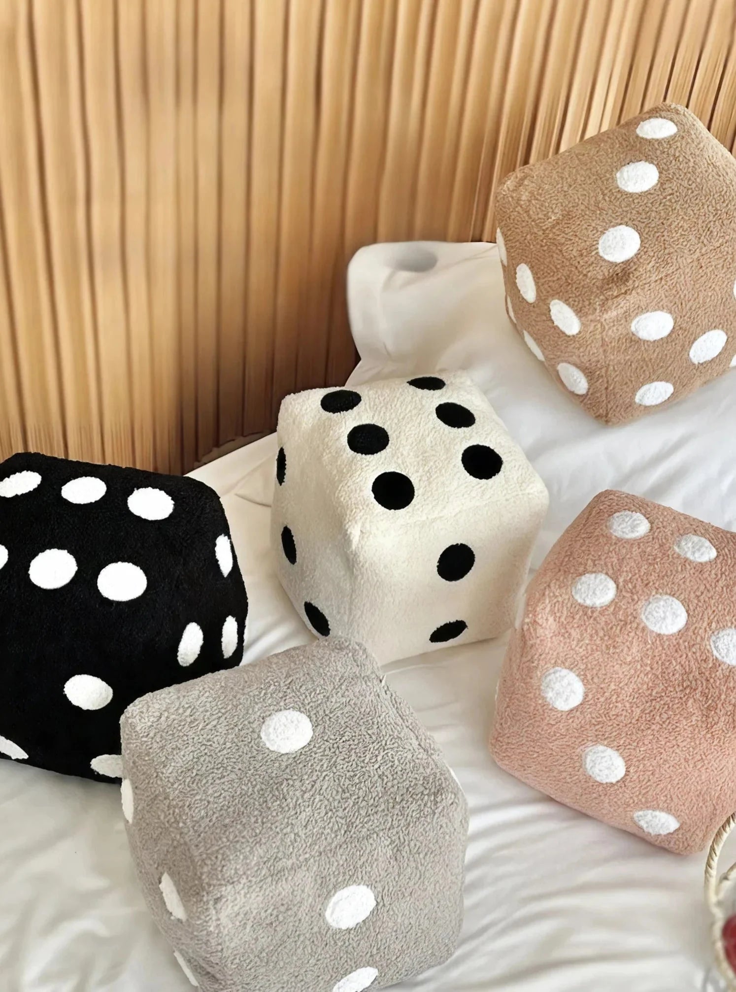 DICE-LUXE | Nordic Embroidered Plush Cube