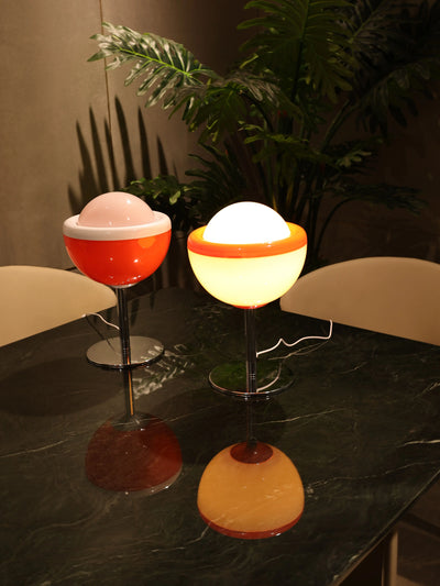 Retro Wine Glass Lamp - Vintage Table Light with USB Power
