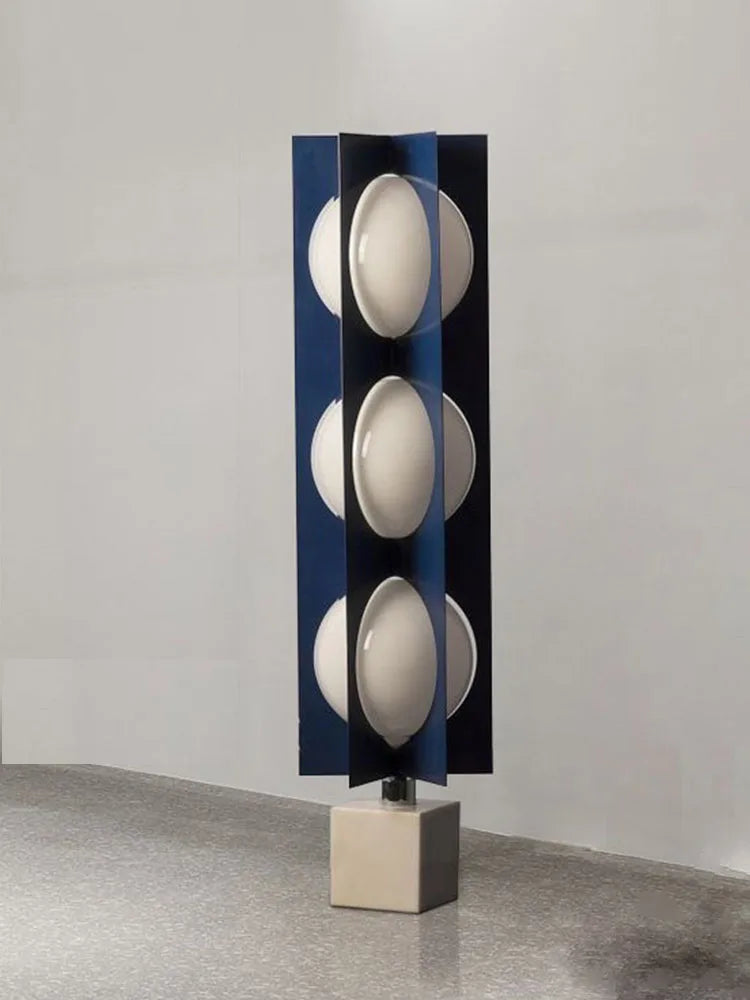 Marble Base Ball Lamp - Italian Design Blue Geometry Floor Lamp