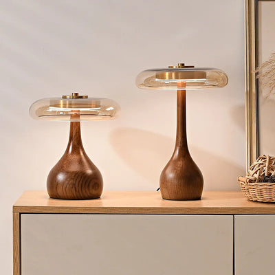 Copper Wood Desk Lamp – Modern LED Table Light