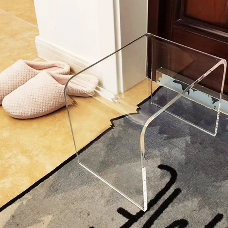 Acrylic Side Table – Transparent Glass Multi-Purpose Table