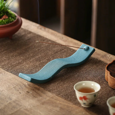 Ceramic Incense Holder - Wave Design Burner