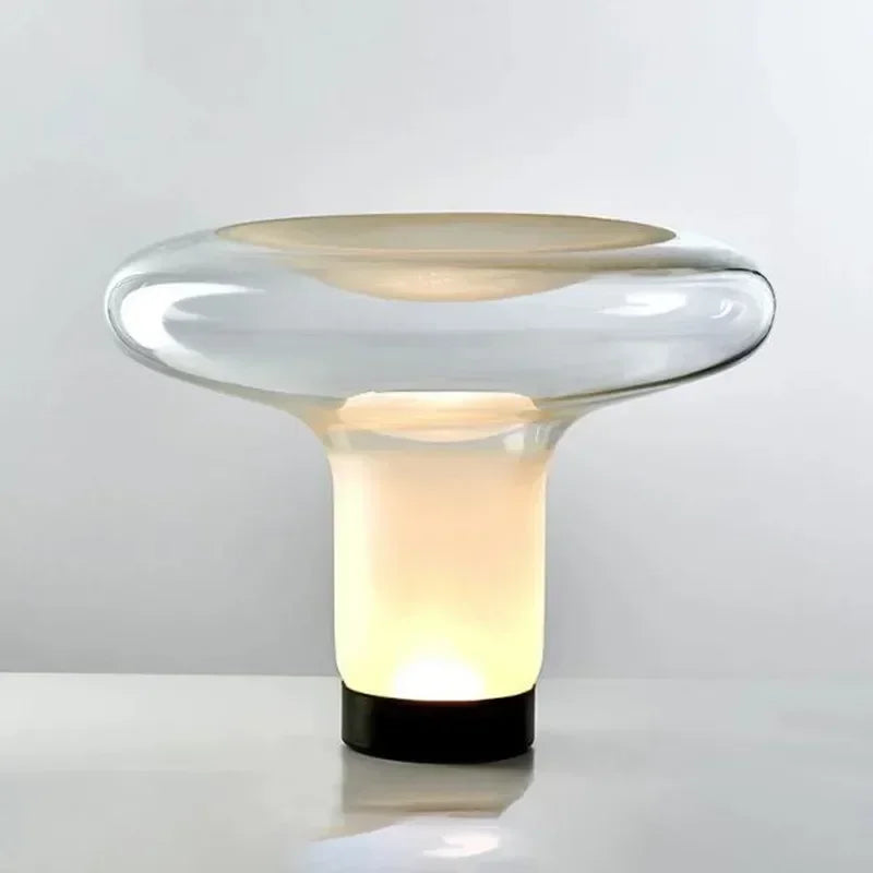 Glass Mushroom Lamp – Minimalist Table Lamp with Warm White Light