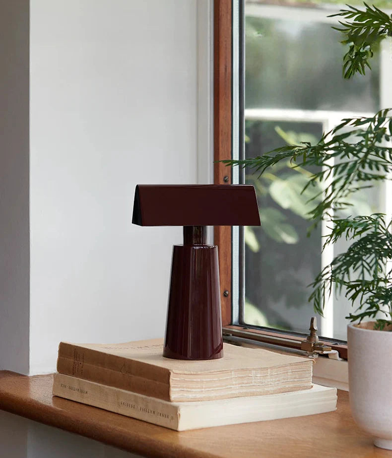 Wireless Table Lamp - Mid Century Modern Ambient Pyramid Light