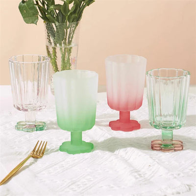 Flower Base Tall Glass - 300ml Borosilicate Dessert Cup