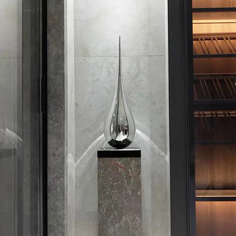 Luxury Water Drop Sculpture – Hand-Crafted Resin Art Piece