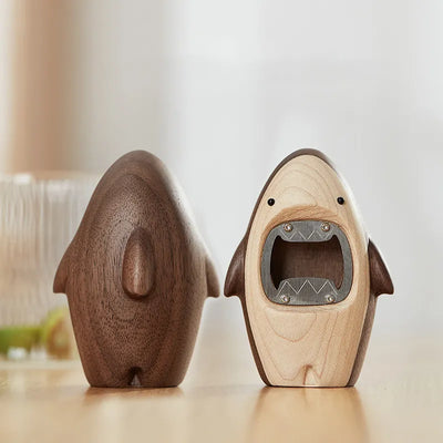 Wooden Bottle Opener | Compact Shark Design, Party Ready