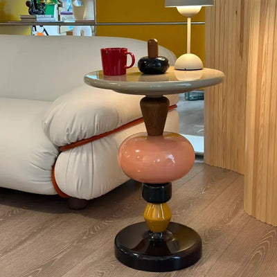 Modular Side Table - Color Stack Pedestal Design