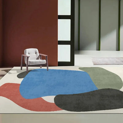 Abstract Art Carpet - Modern Area Rug, Vibrant Design