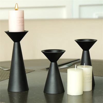 Black Metal Candle Stand | European Style Set