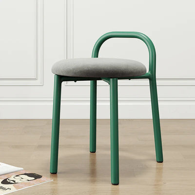 Mid-Century Modern Chair - Green Minimalist Metal Dining Seat