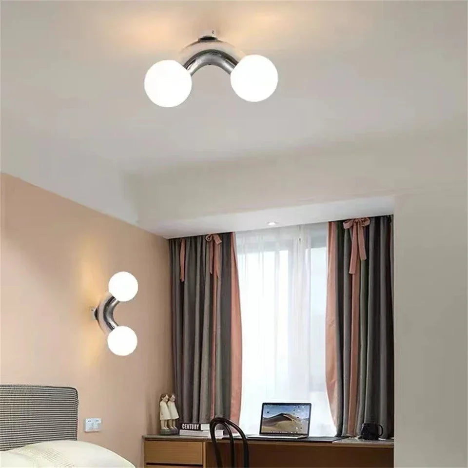 Chrome Ball Wall Lamp - Hotel Style Lighting Fixture