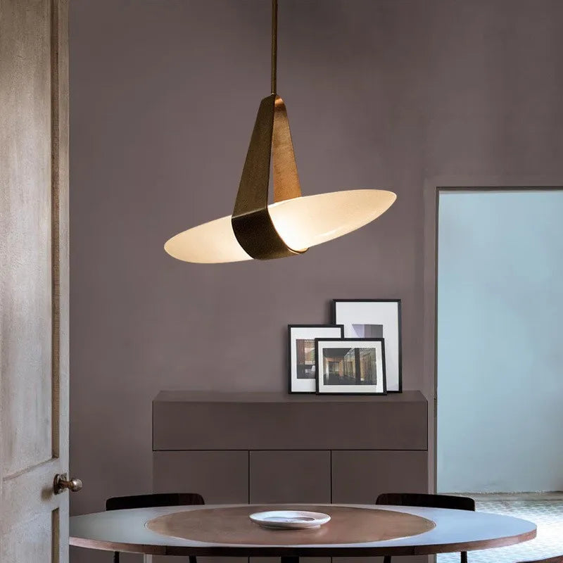 Floating Leather Chandelier – Modern Ceiling Light with Warm