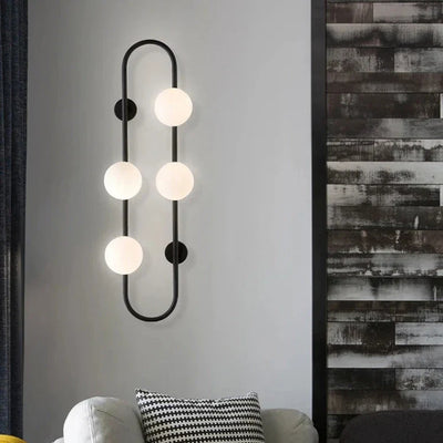 Wall Mount Lamp - Contemporary Metal Glass Sconce Light