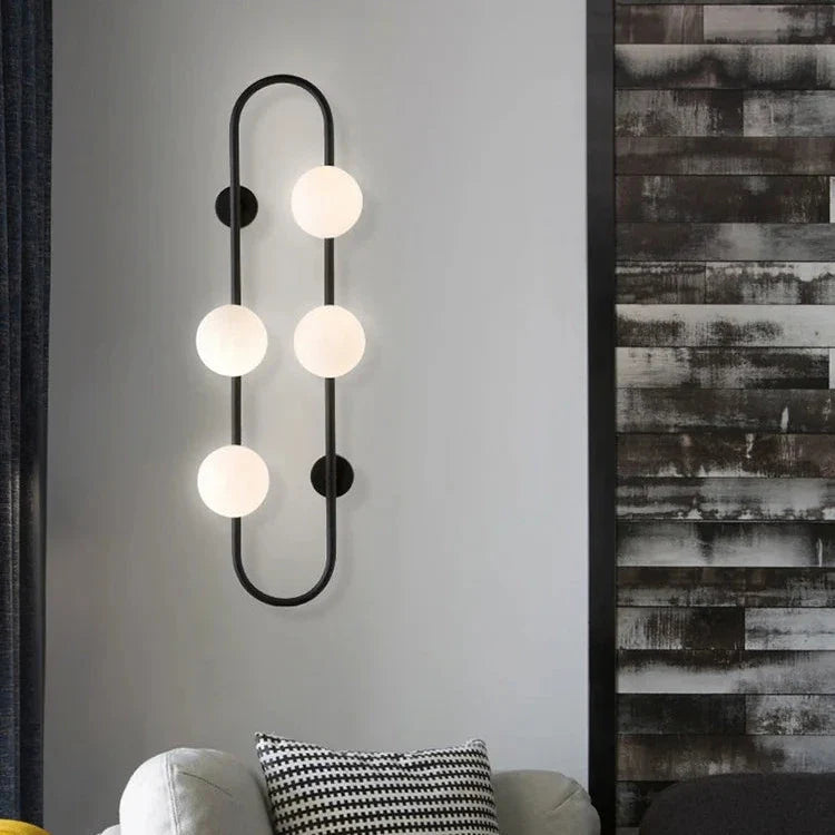 Wall Mount Lamp - Contemporary Metal Glass Sconce Light