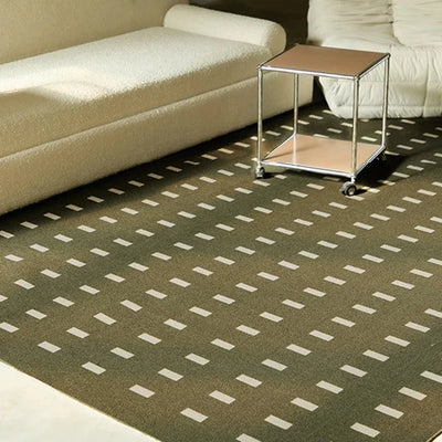 Retro Rectangle Rug - French Vintage Area Carpet