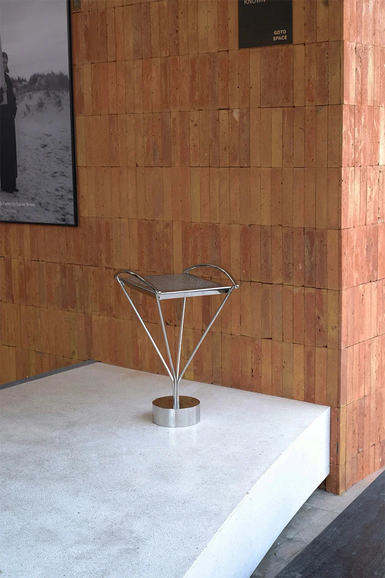 Stainless Steel Side Table - Arc Sculptural Accent