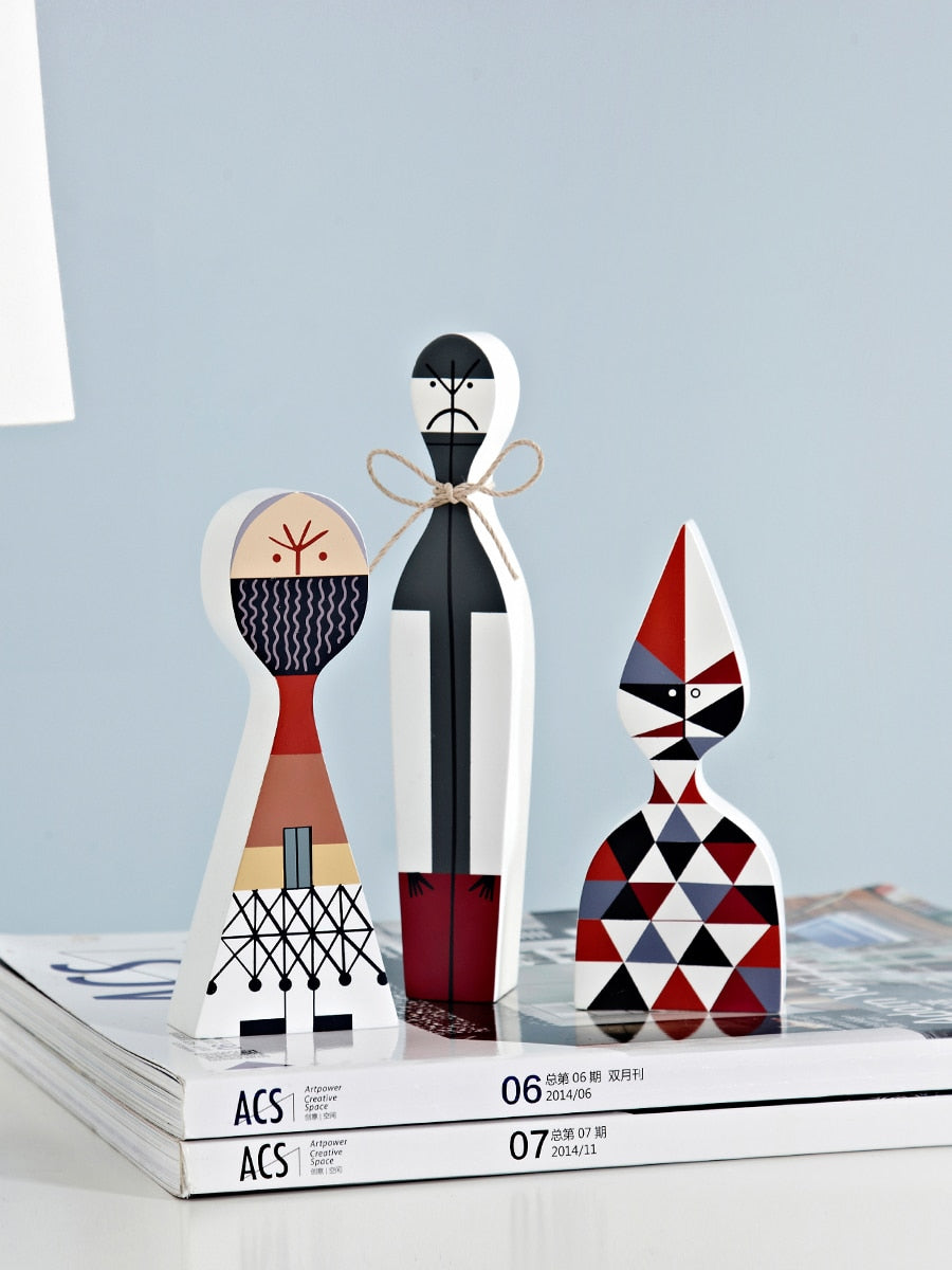 Wooden Character Figurines - Handcrafted MDF Sculptures