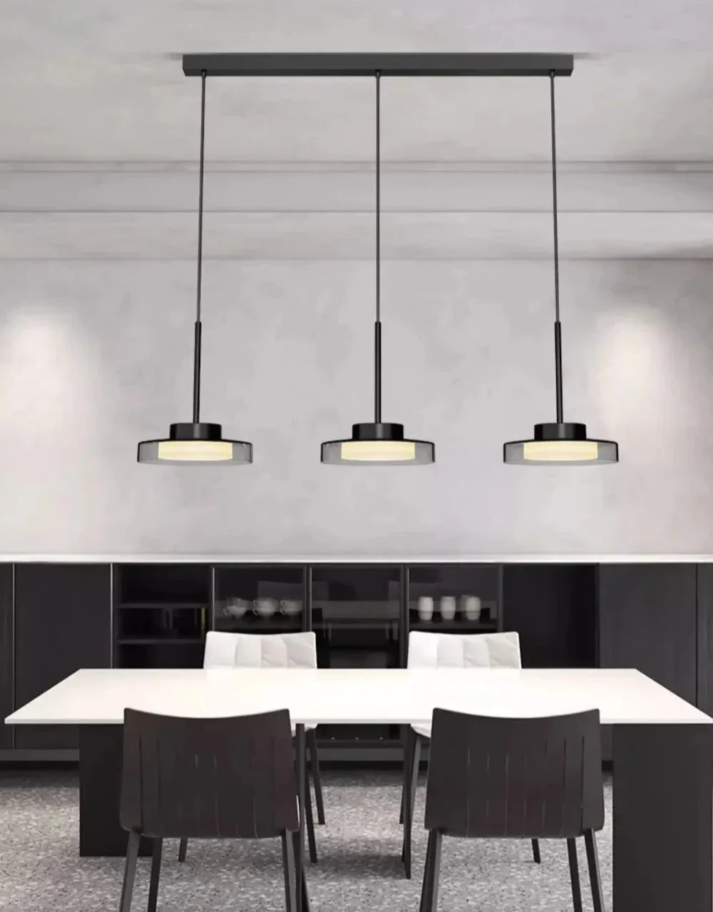 French Pendant Ceiling Light | Modern Metal Acrylic Lamp