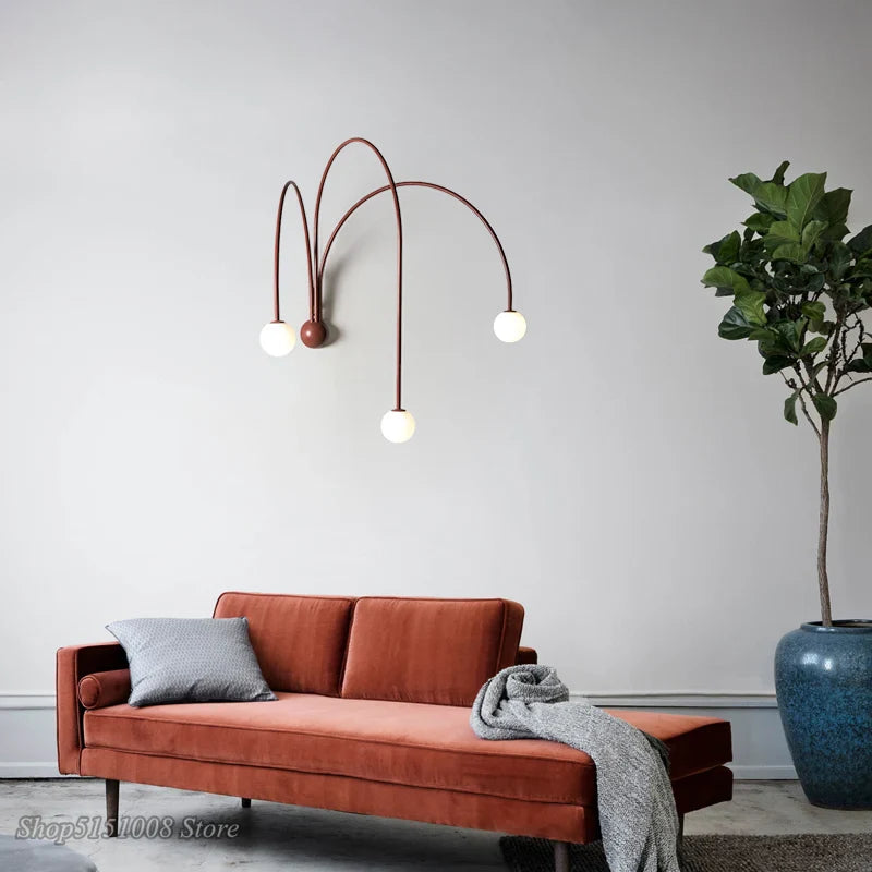 Italian Metal Wall Lamp - Modern 3 Branch Fixture