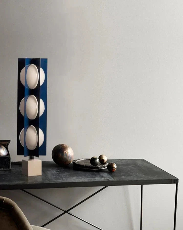 Marble Base Ball Lamp - Italian Design Blue Geometry Floor Lamp