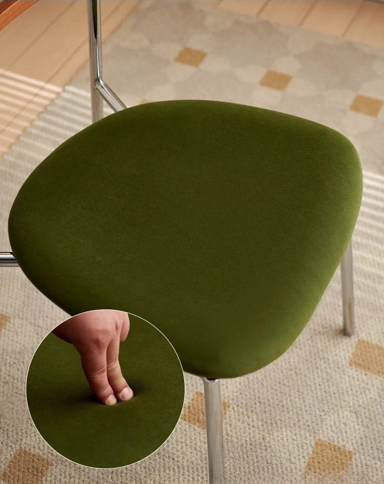 Mid Century Dining Chair - Sculpted Wood Backrest