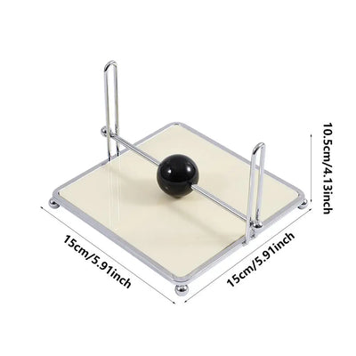 Wooden Ball Napkin Holder - Stainless Steel Metal Holder