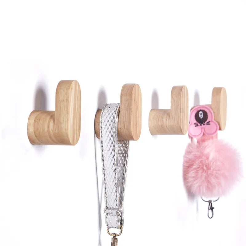 Wooden Hook Hanger - Multi Purpose Wall Hook