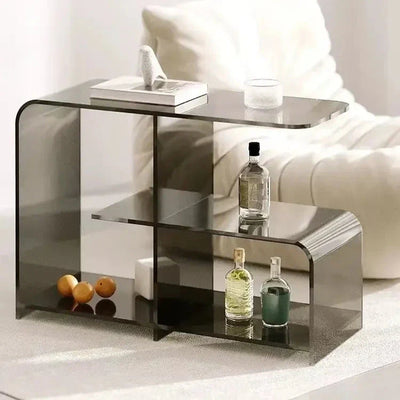 Acrylic Side Table – Retro Double Round Edge