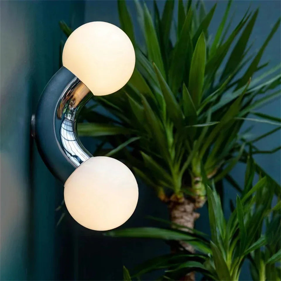 Chrome Ball Wall Lamp - Hotel Style Lighting Fixture