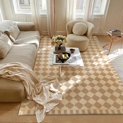 Abstract Art Rug – French Wavy Plaid Area Carpet