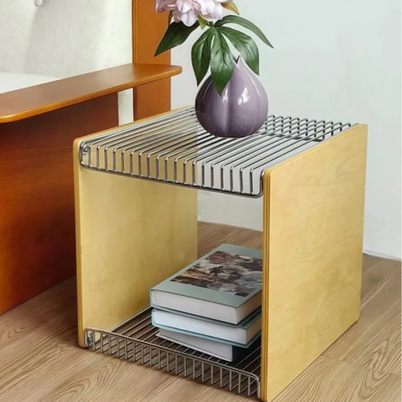 Modular Cube Storage - Solid Wood Shelf With Metal Frame