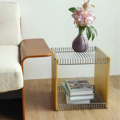 Modular Cube Storage - Solid Wood Shelf With Metal Frame