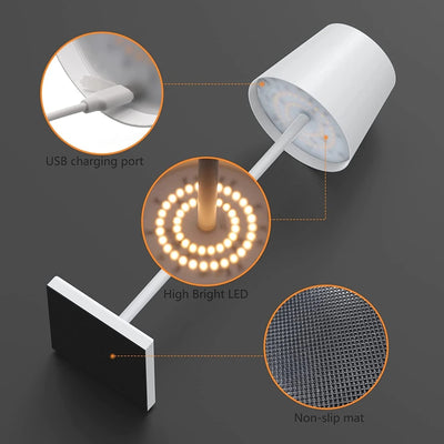 Cordless Touch Lamp | Contemporary Hotel Style Lighting