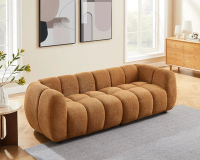 Bouclé Cloud Sofa - Upholstered Tufted Lounge Couch