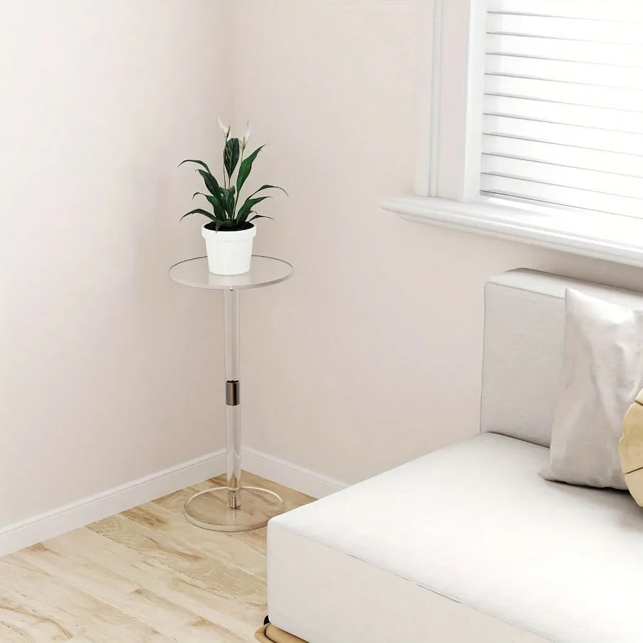 Transparent Acrylic Side Table - Mini Modern Compact Design