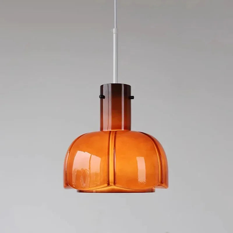 Glass Tulip Pendant Light | Modern Ceiling Lamp 10.2"x15.7"