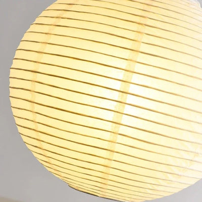 Rice Paper Pendant Lamp - Japanese Ceiling Light Fixture With Adjustable Wire