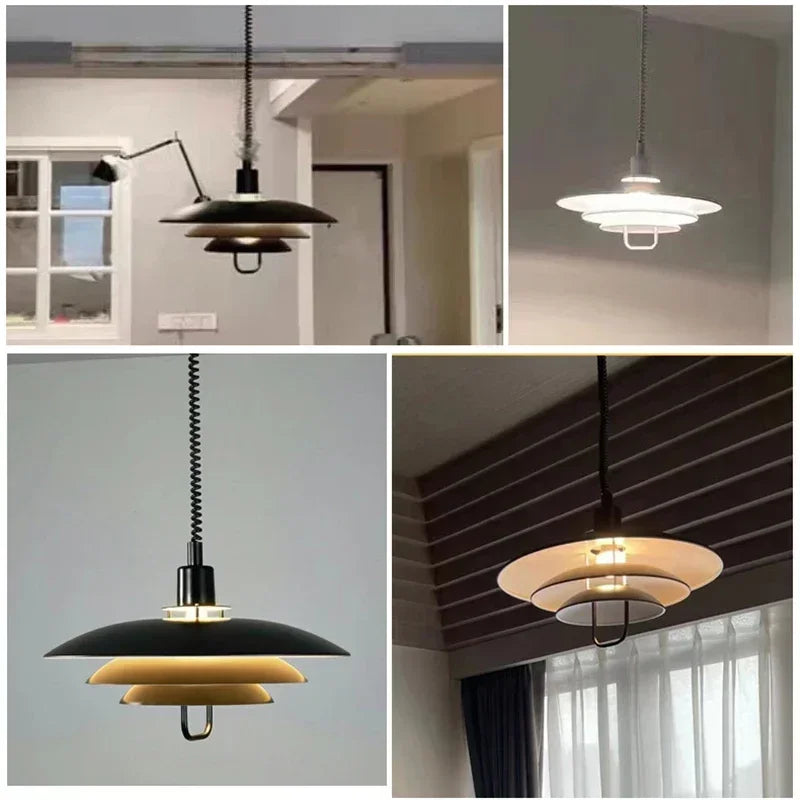 Layered Pendant Light - Telescopic Ceiling Lamp, Adjustable Height