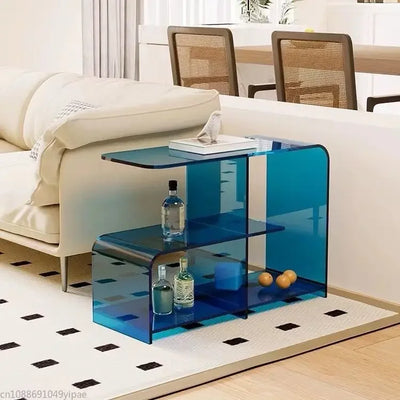 Acrylic Side Table – Retro Double Round Edge