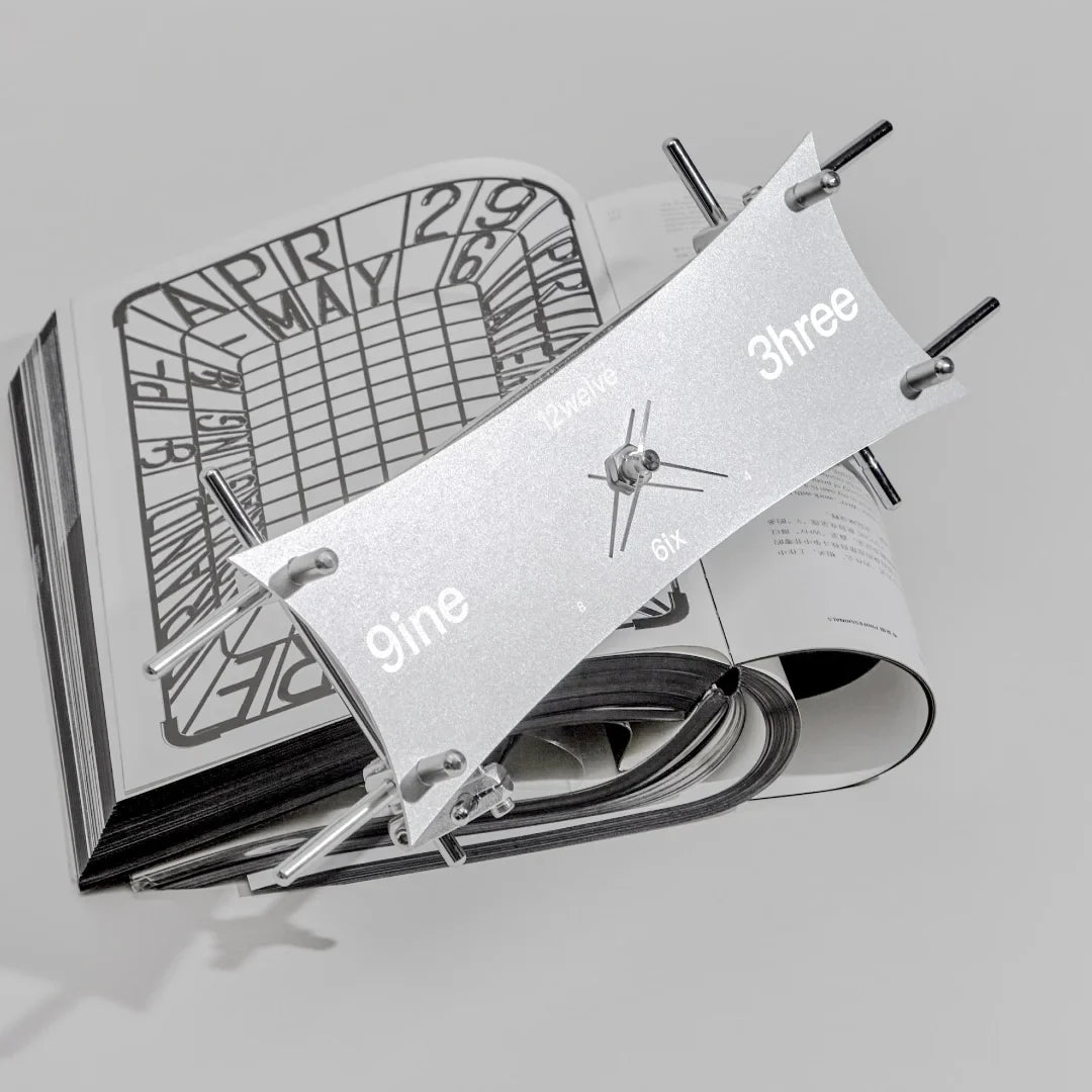 Optical Aluminum Clock - Modern Table Timepiece