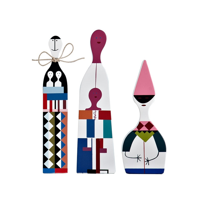 Wooden Character Figurines - Handcrafted MDF Sculptures