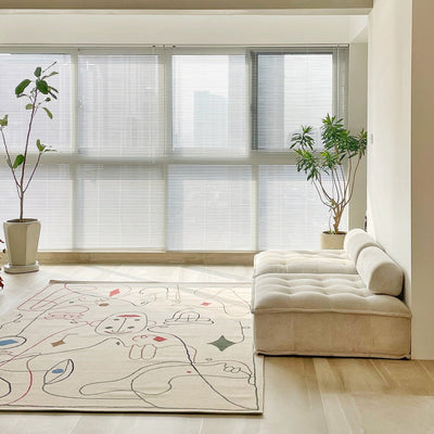 Colorful Graffiti Rug – Bold French Style Floor Covering