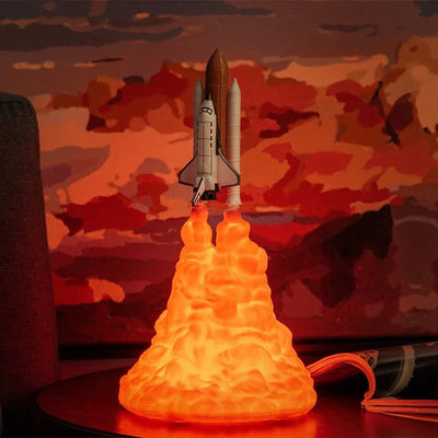 Portable Rocket Lamp | Compact Rechargeable Table Light