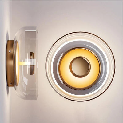 Glass Bowl Wall Lamp | Minimalist Warm White Wall Light