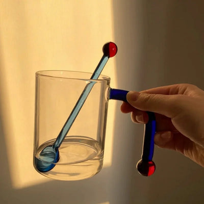 Colored Glass Spoon – Glass Stirring Bar, Precise Drink Stirrer