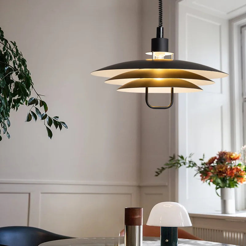 Layered Pendant Light - Telescopic Ceiling Lamp, Adjustable Height