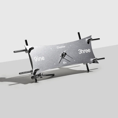 Optical Aluminum Clock - Modern Table Timepiece