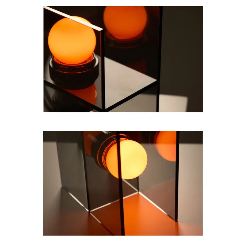Black Acrylic Table Lamp | Contemporary Lighting Fixture